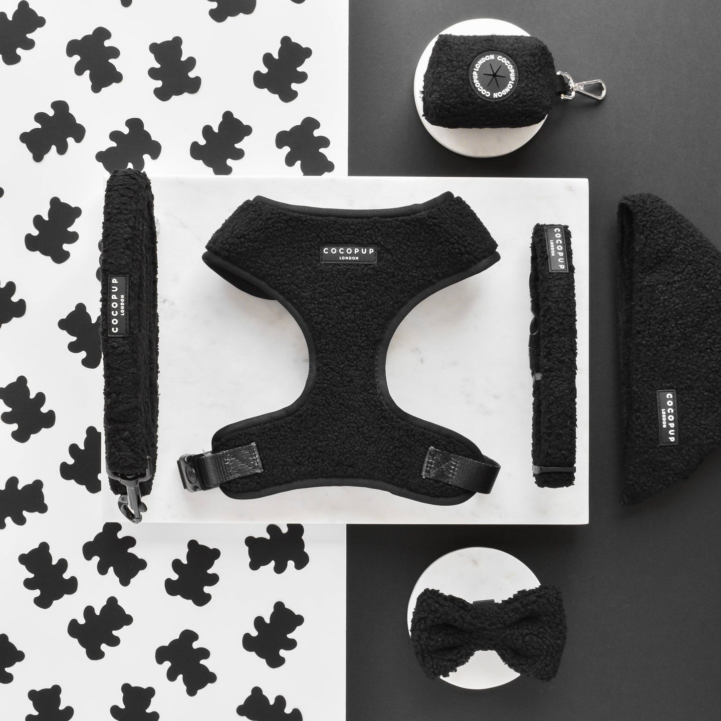 Teddy Adjustable Neck Harness in Black