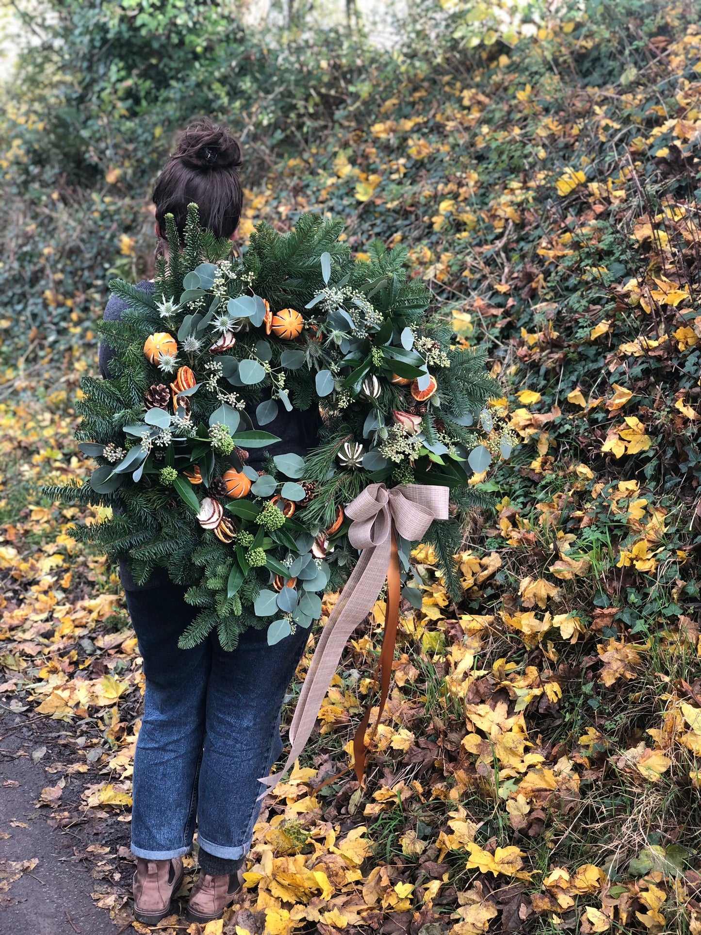 A Christmas Carol Fresh Door Wreath