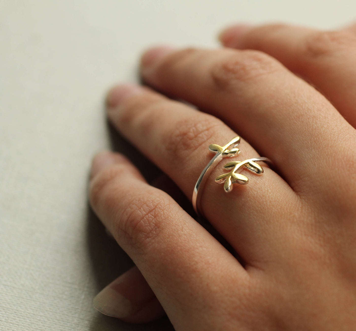 Botanical Sterling Silver Sprig Ring