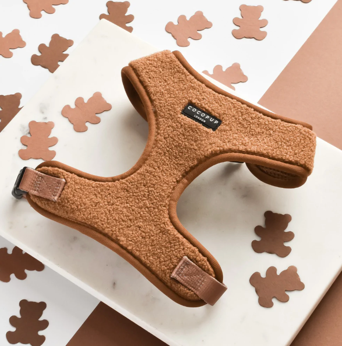 Teddy Adjustable Neck Harness - Caramel