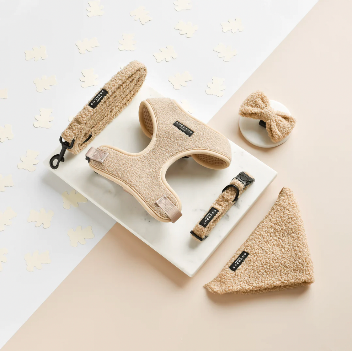 Teddy Dog Lead - Sand