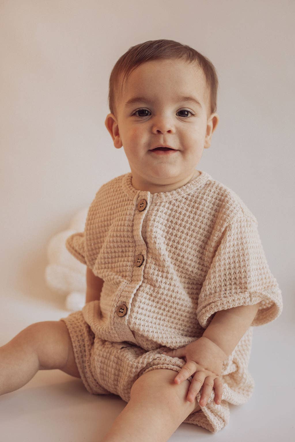 Waffle Knit Loose Fit Romper Newborn - 3Years
