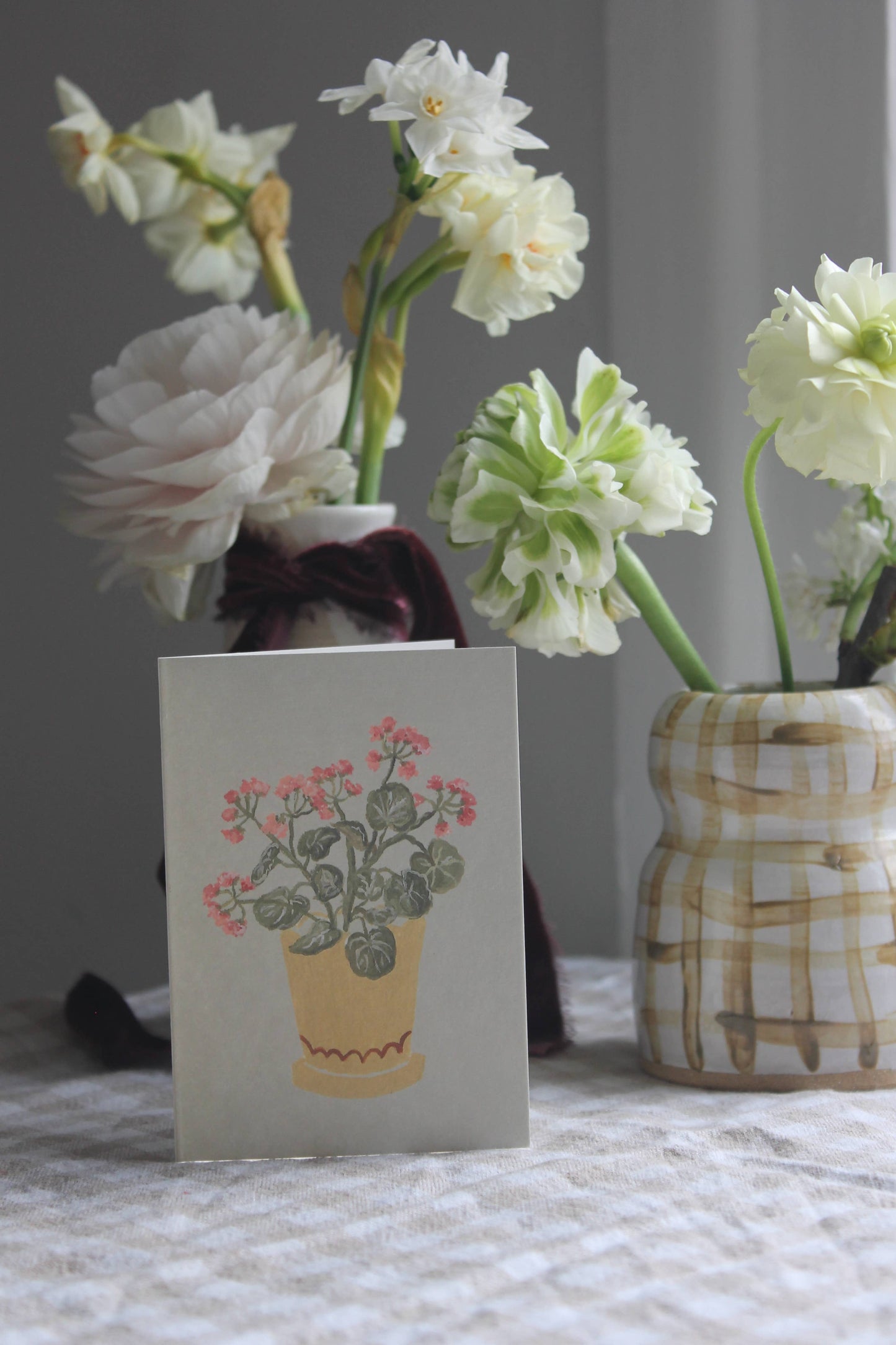 Geraniums Mini Art Card