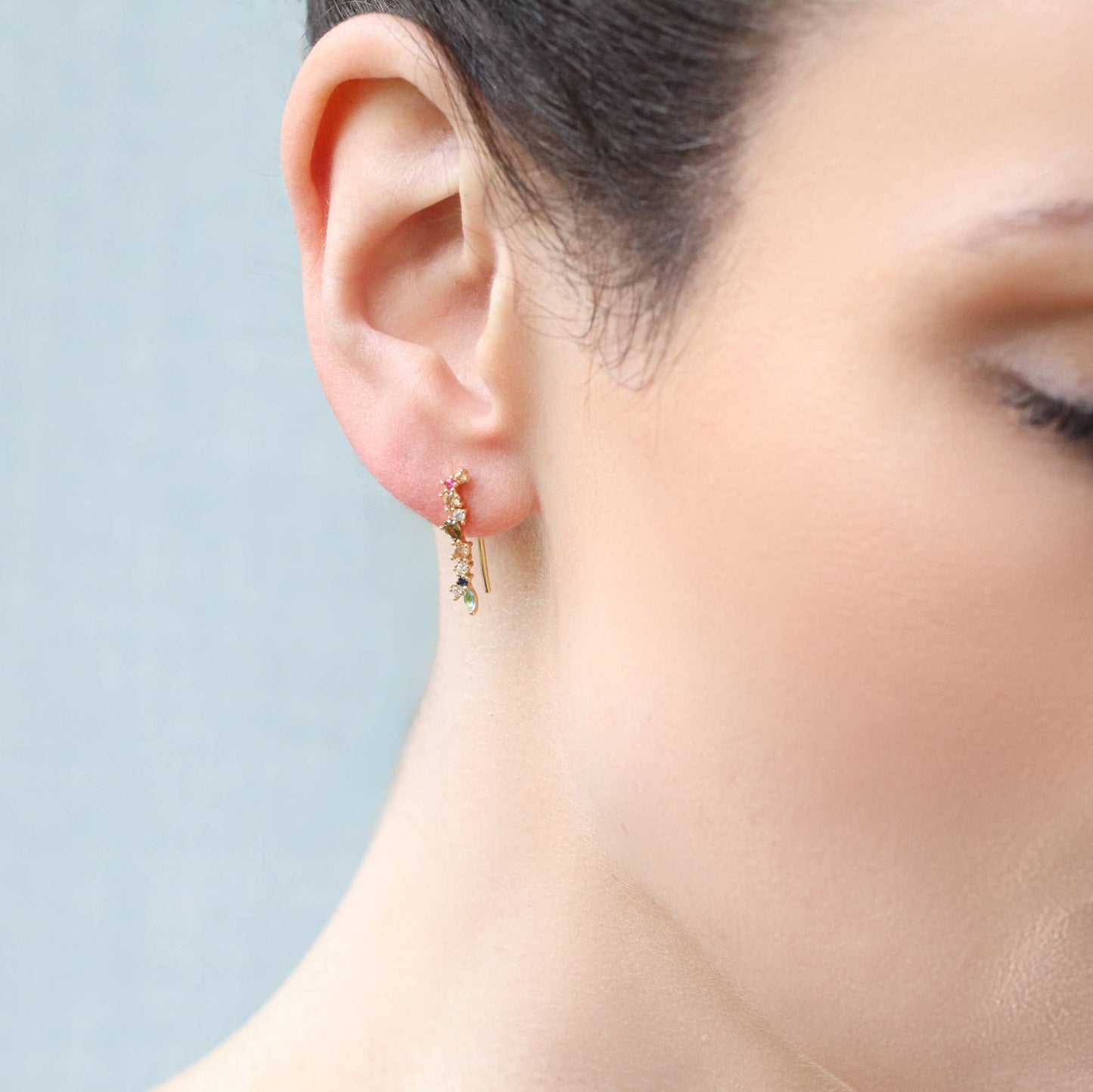 Rainbow Drop Jewel Earrings