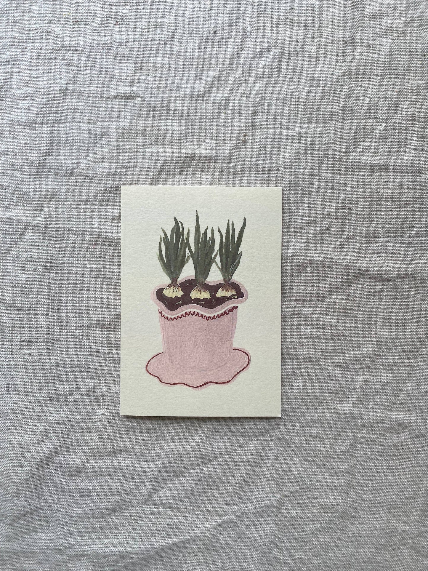 Potted Bulbs Mini Art Card