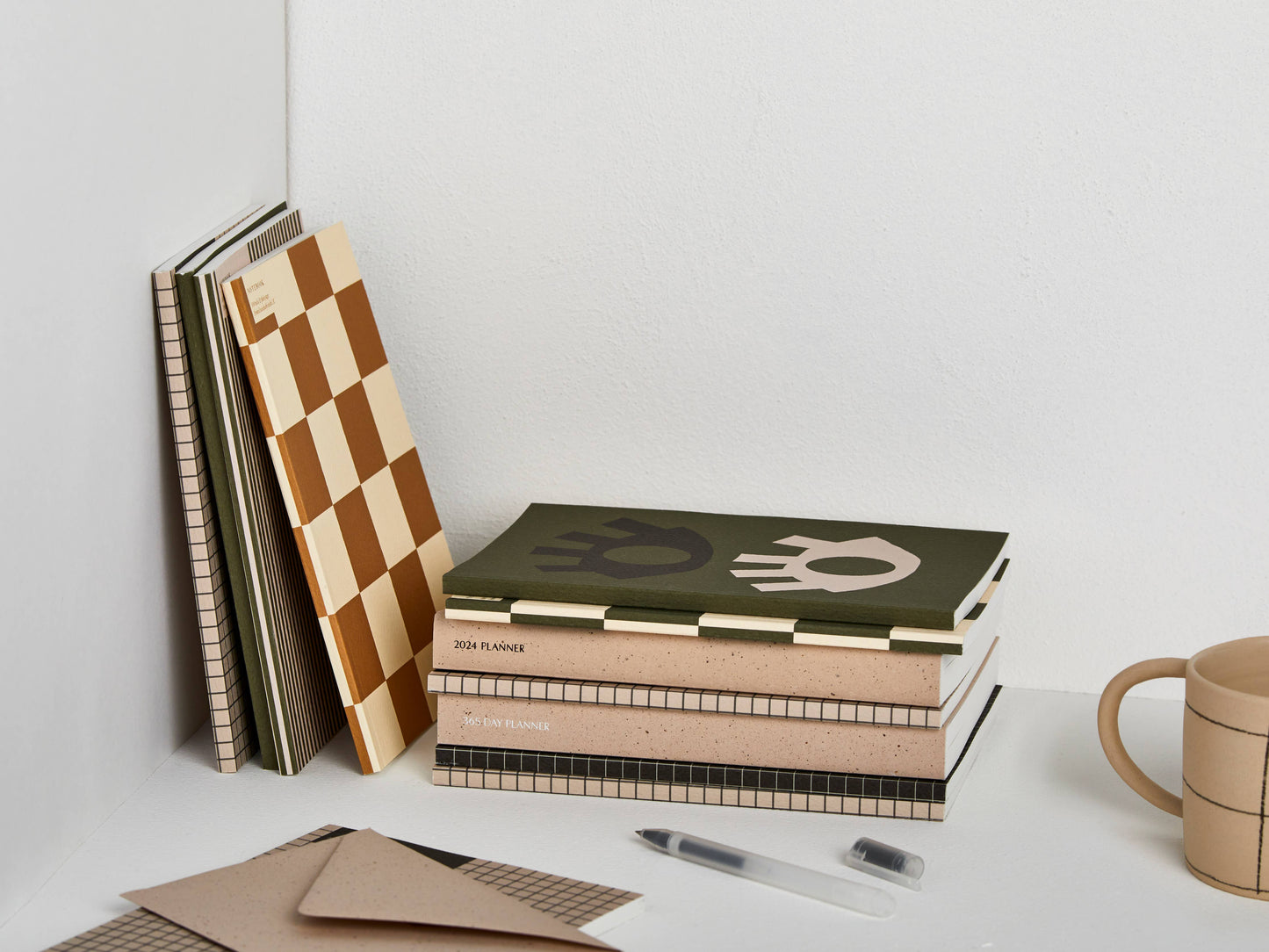 Ochre Checkerboard Notebook
