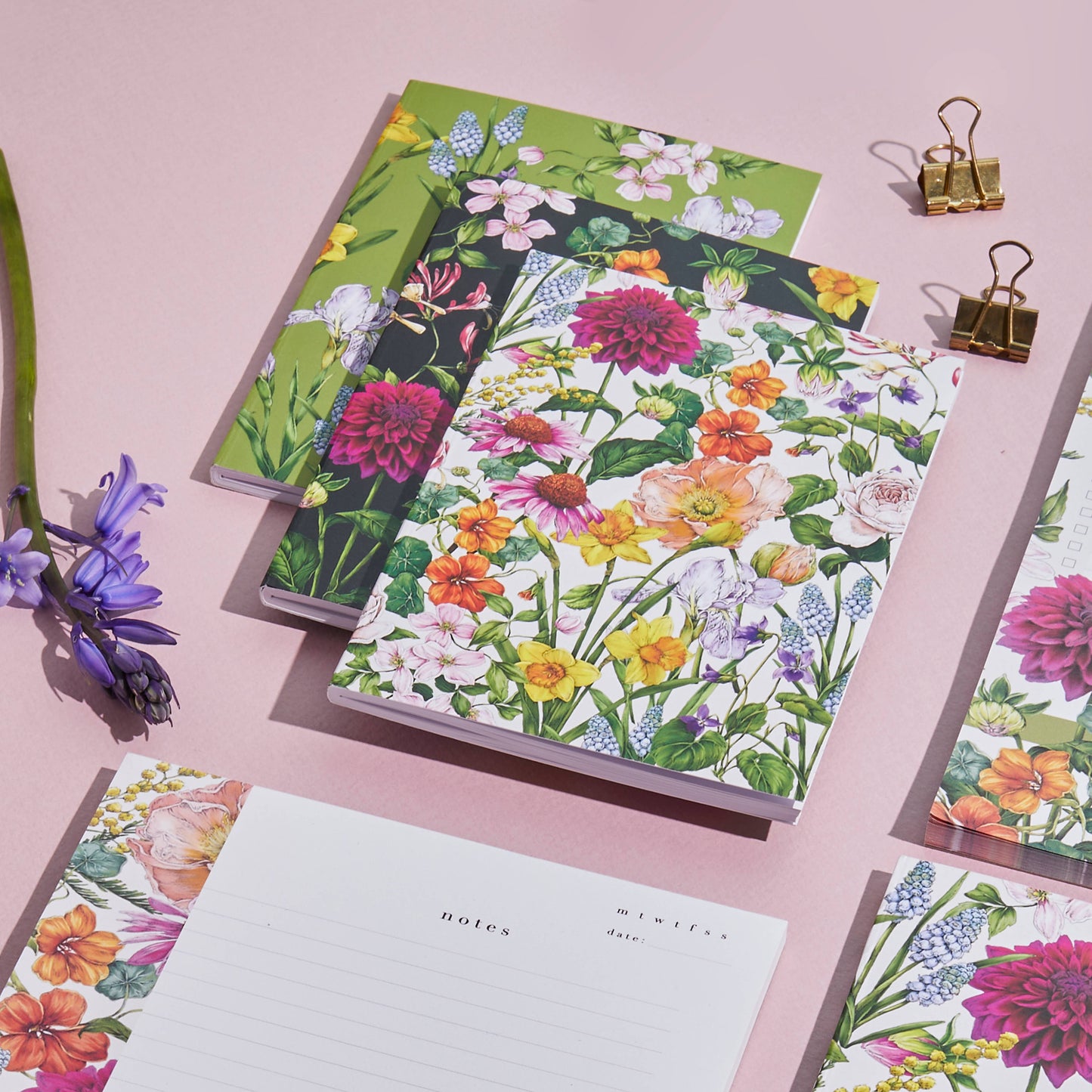 A6 Notebooks - Pack of 3 Bountiful Blooms