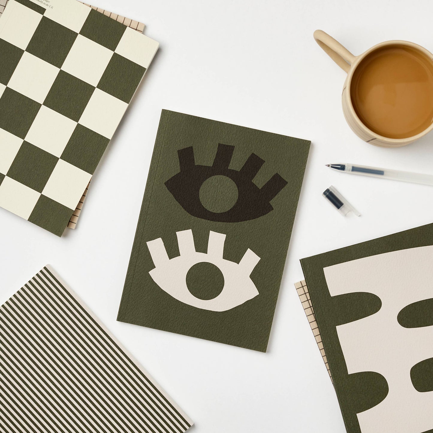 Green Checkerboard Notebook