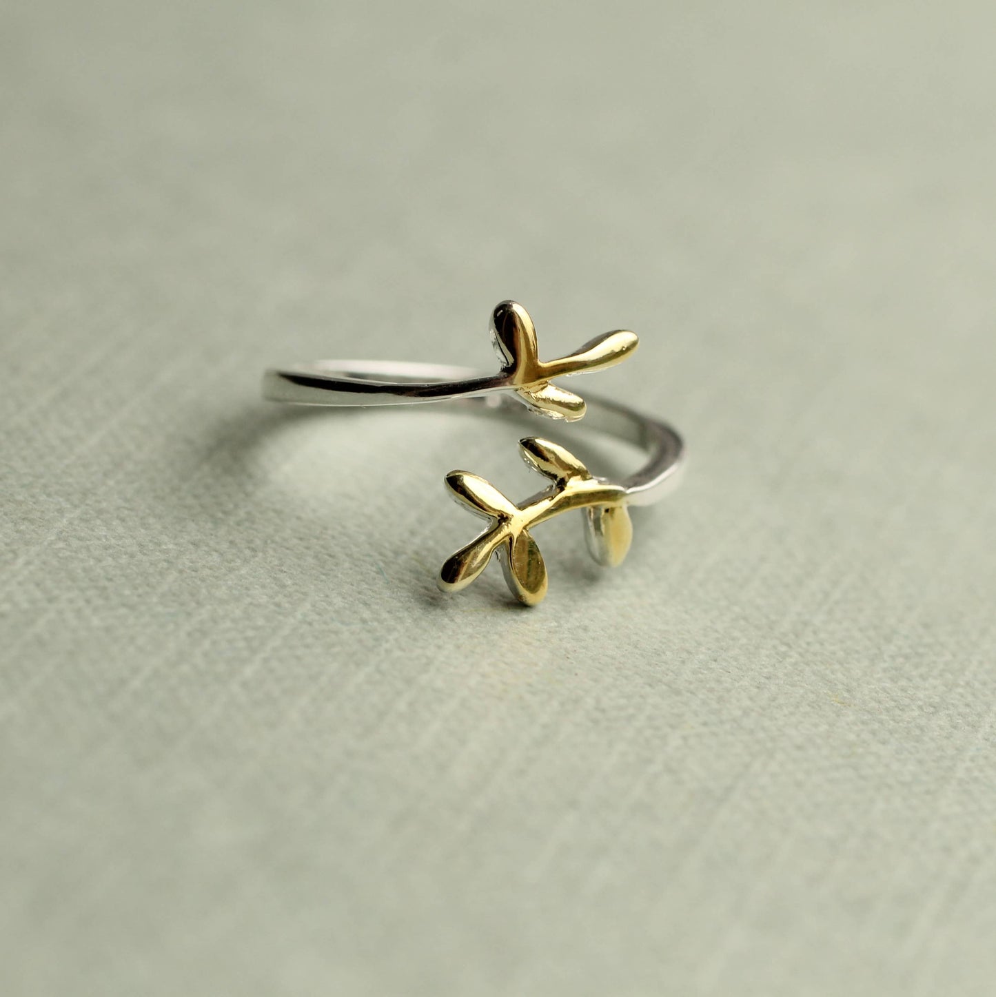 Botanical Sterling Silver Sprig Ring