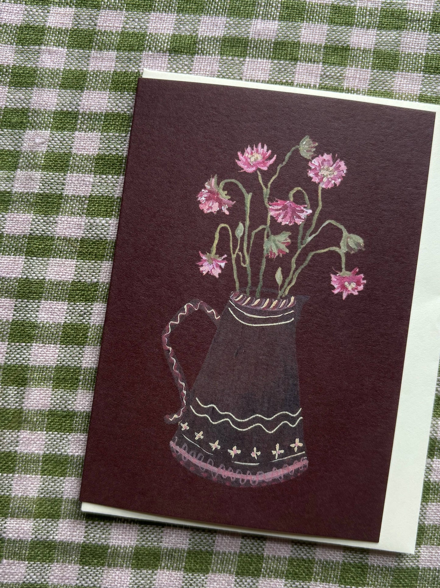 Aquilegia Nora Barlow Mini Art Card