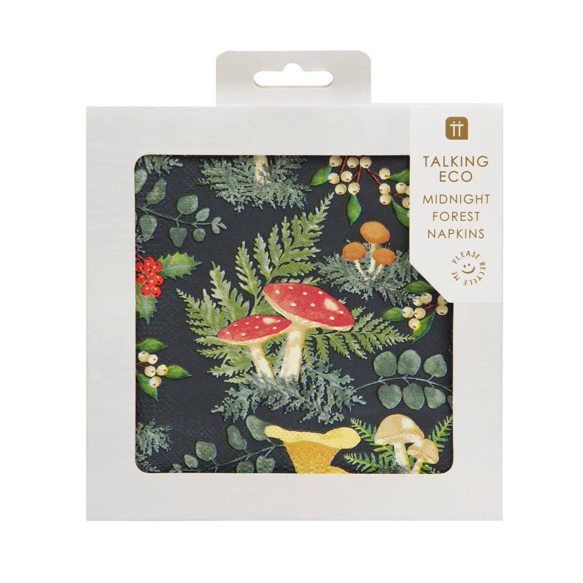 Woodland Mushroom Christmas Napkins | 20 Pack |