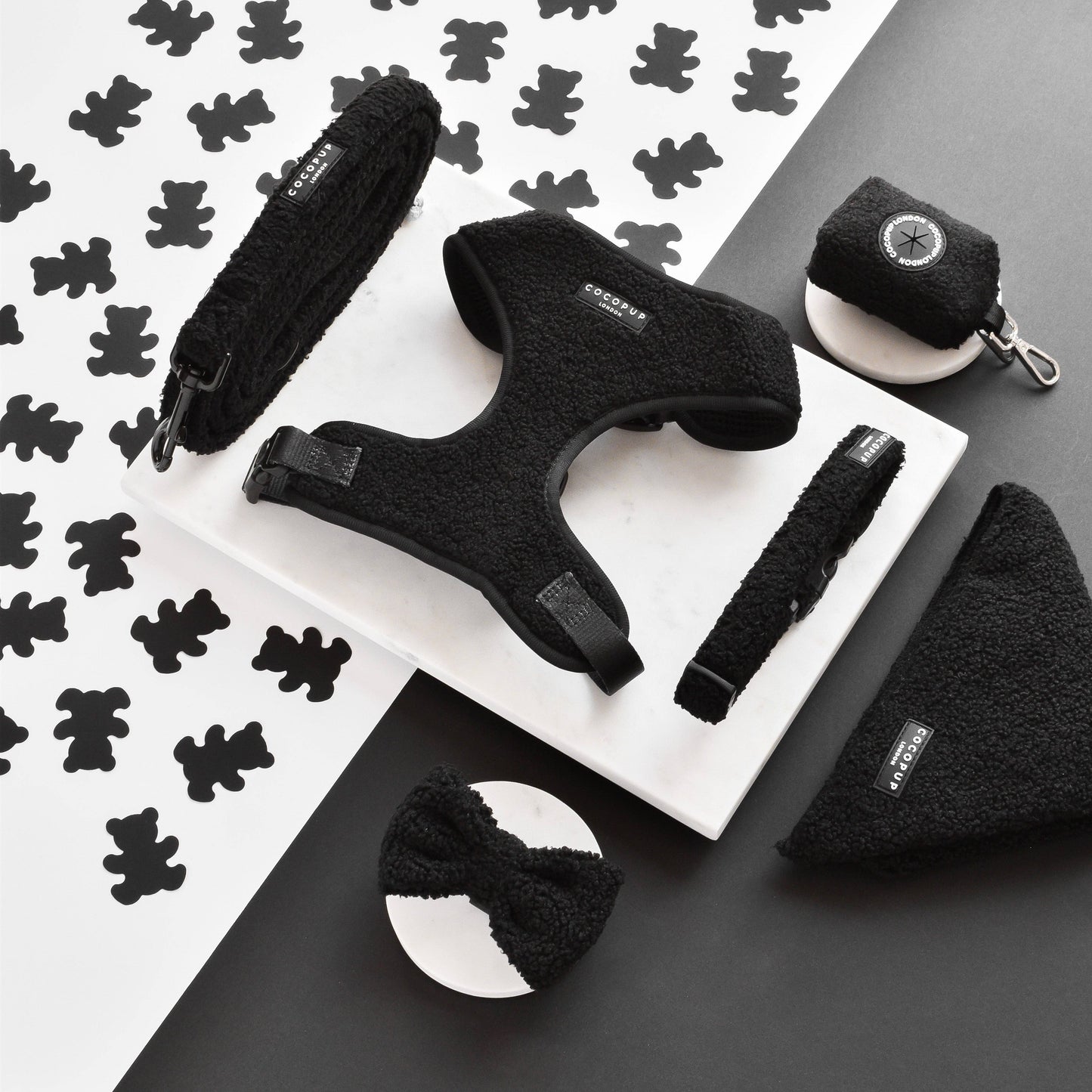 Teddy Adjustable Neck Harness in Black
