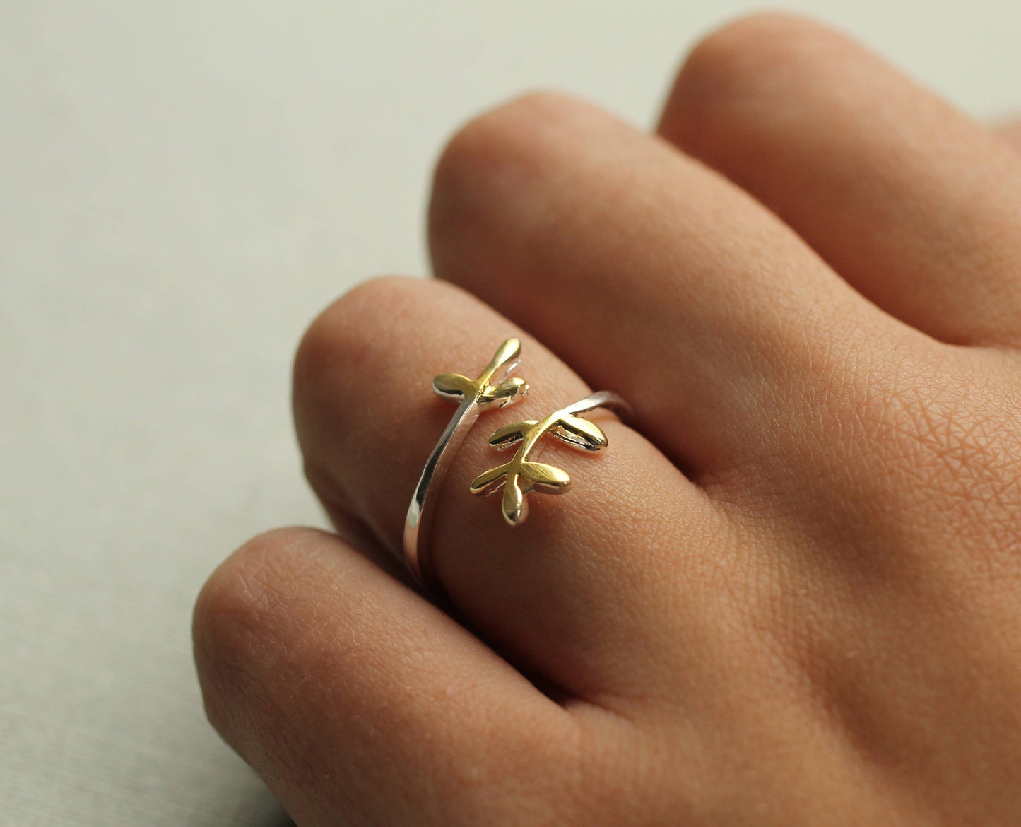 Botanical Sterling Silver Sprig Ring