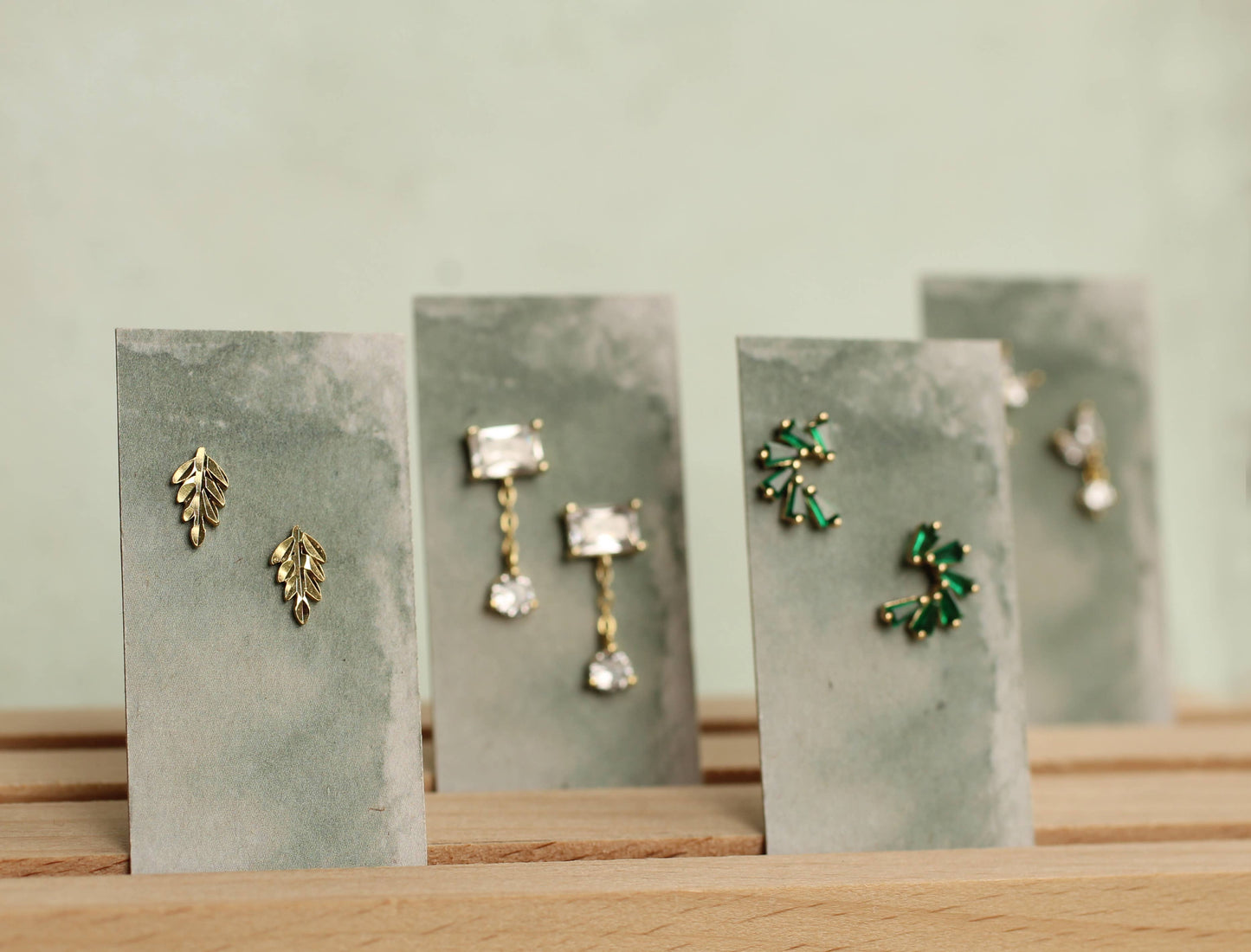 Vintage Champagne Teardrop Earrings