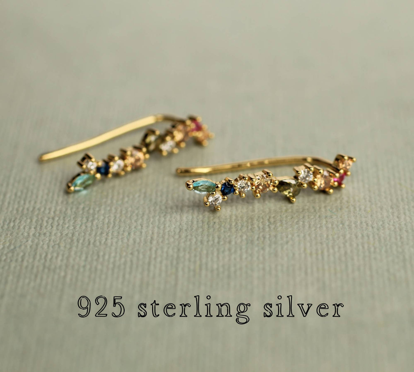 Rainbow Drop Jewel Earrings