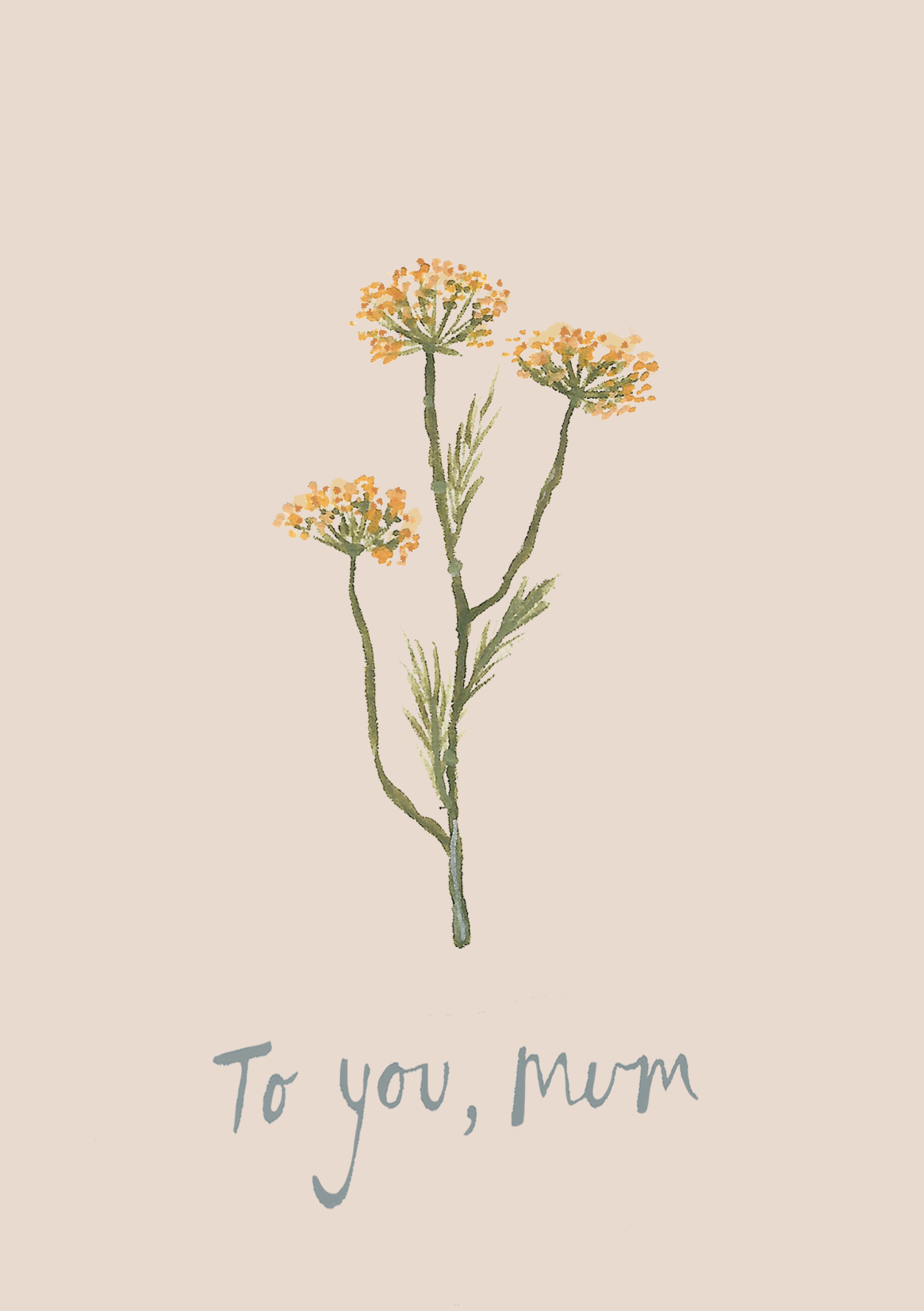 To you, Mum mini card