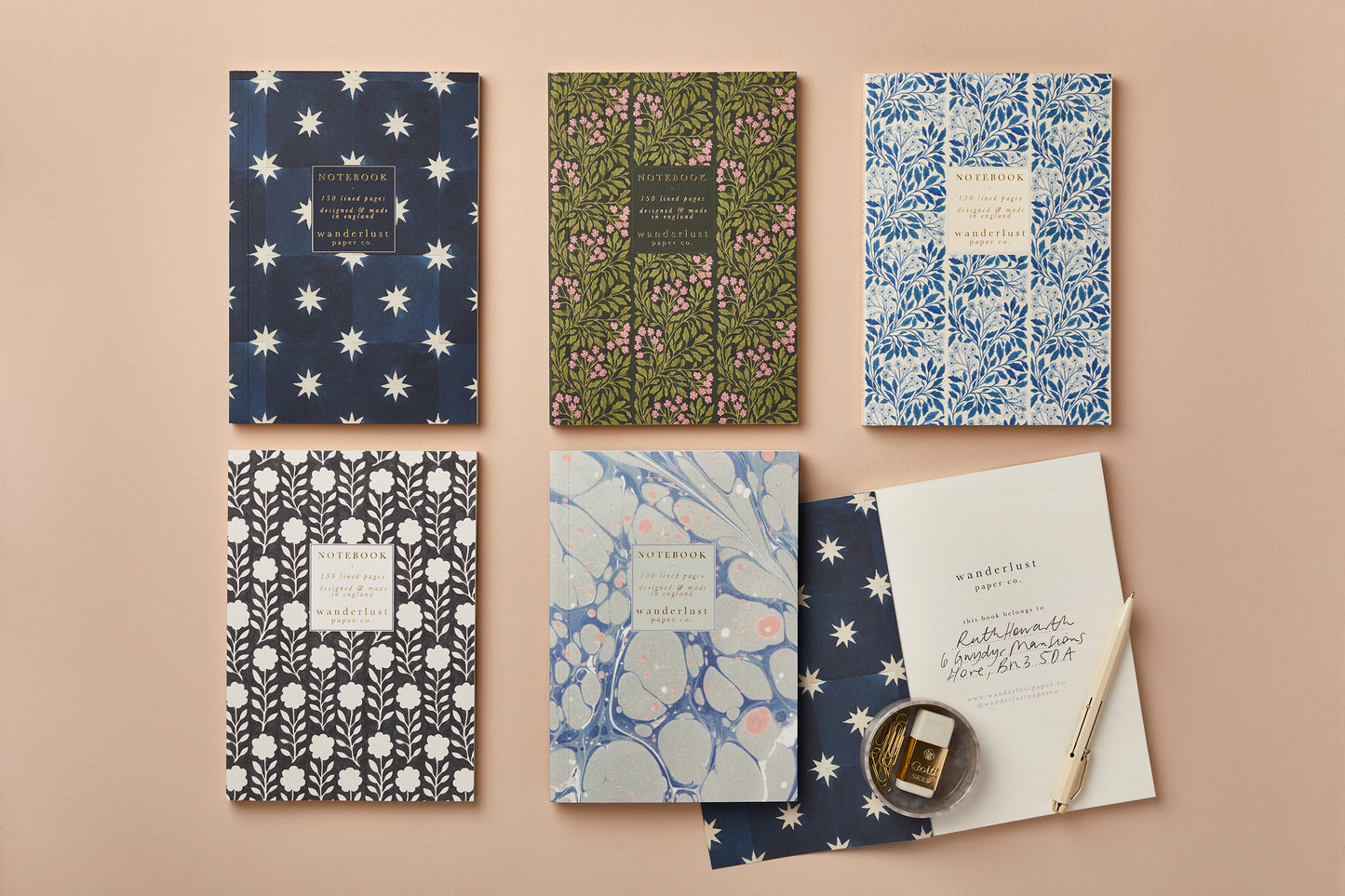 Blue Marbled Notebook