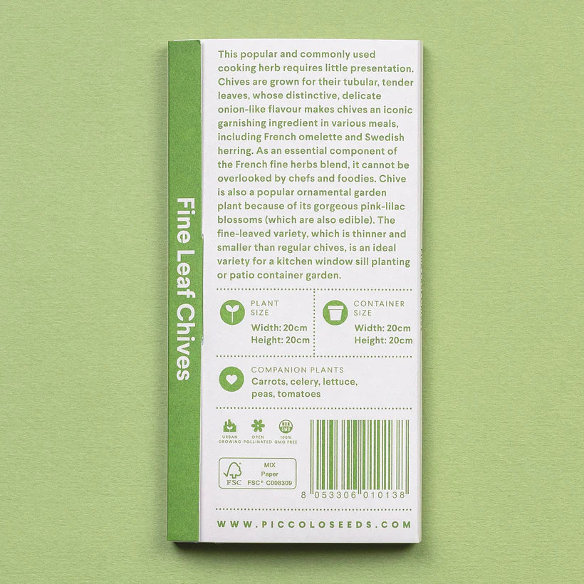 Piccolo Seeds - Chives Fine Leaf