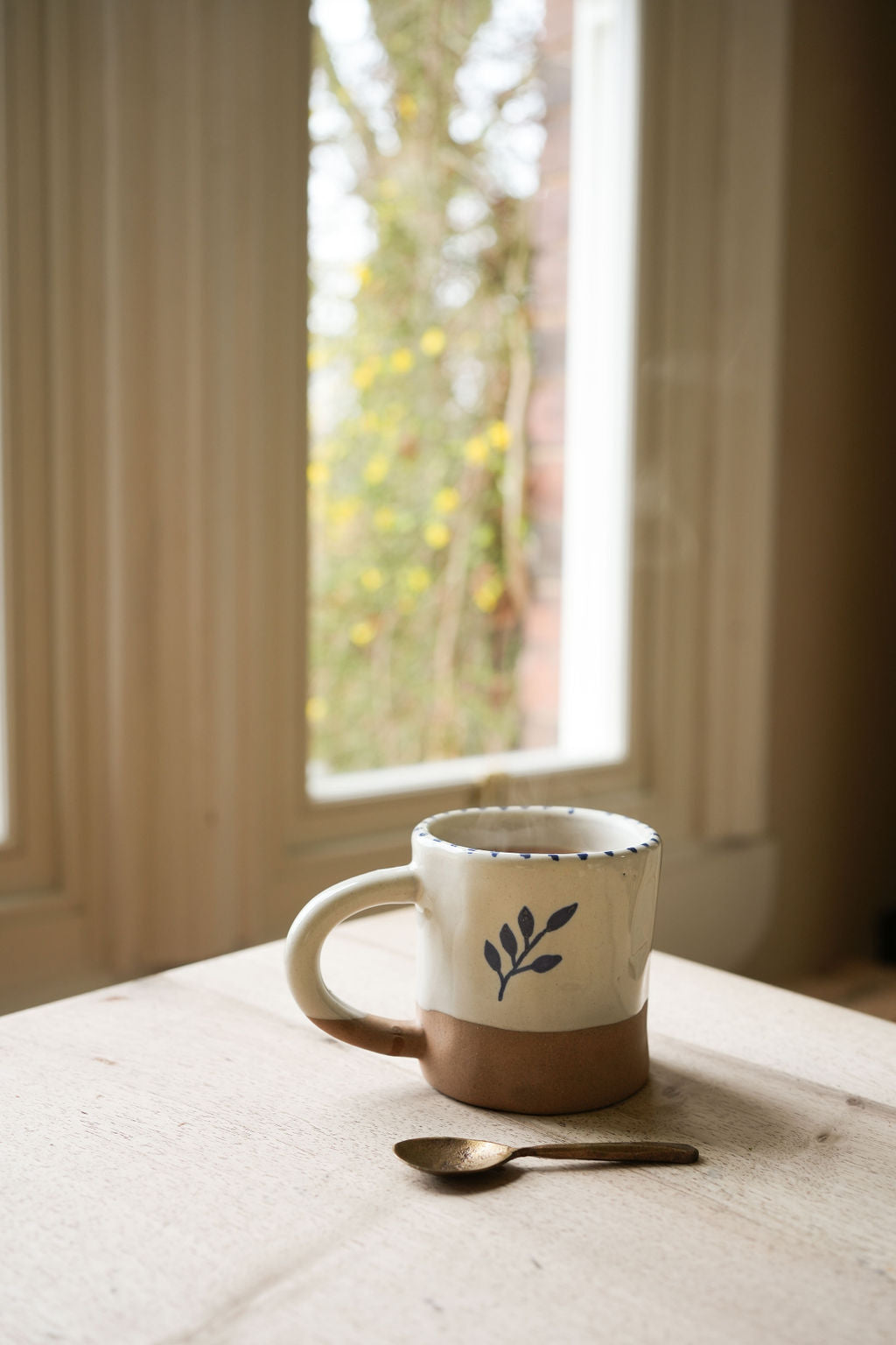 Hand Painted Botanical Mug - Ink