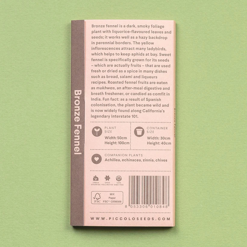 Piccolo Seeds - Bronze Fennel