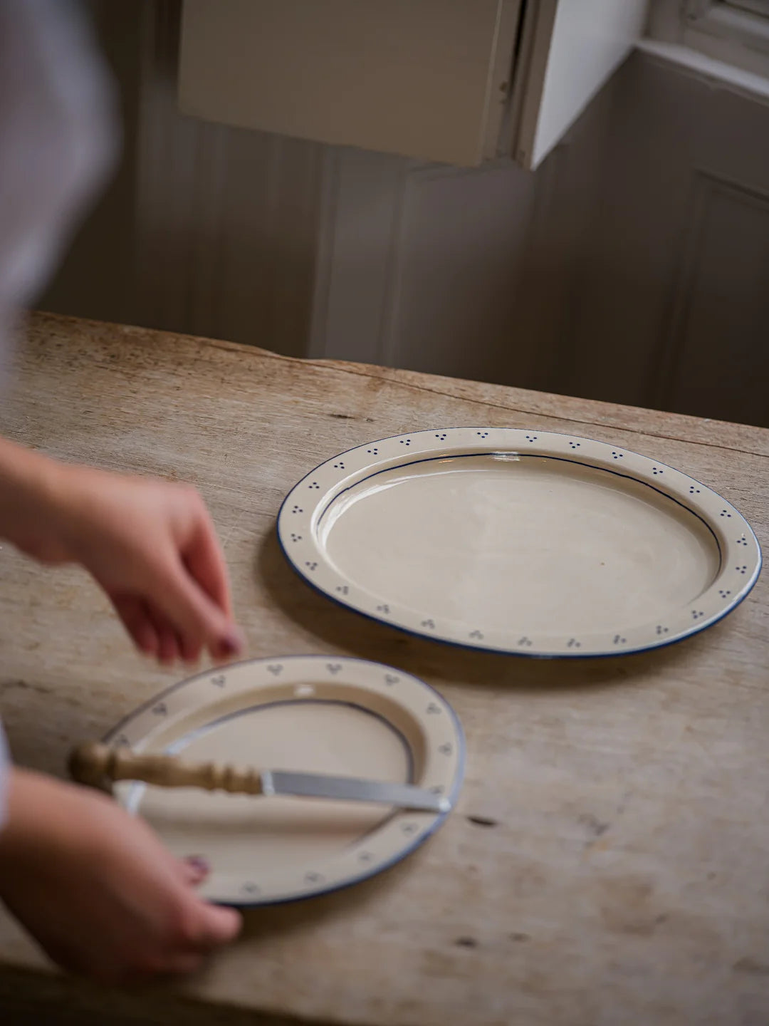 Small Oval Platter Blue The Breakfast Collection
