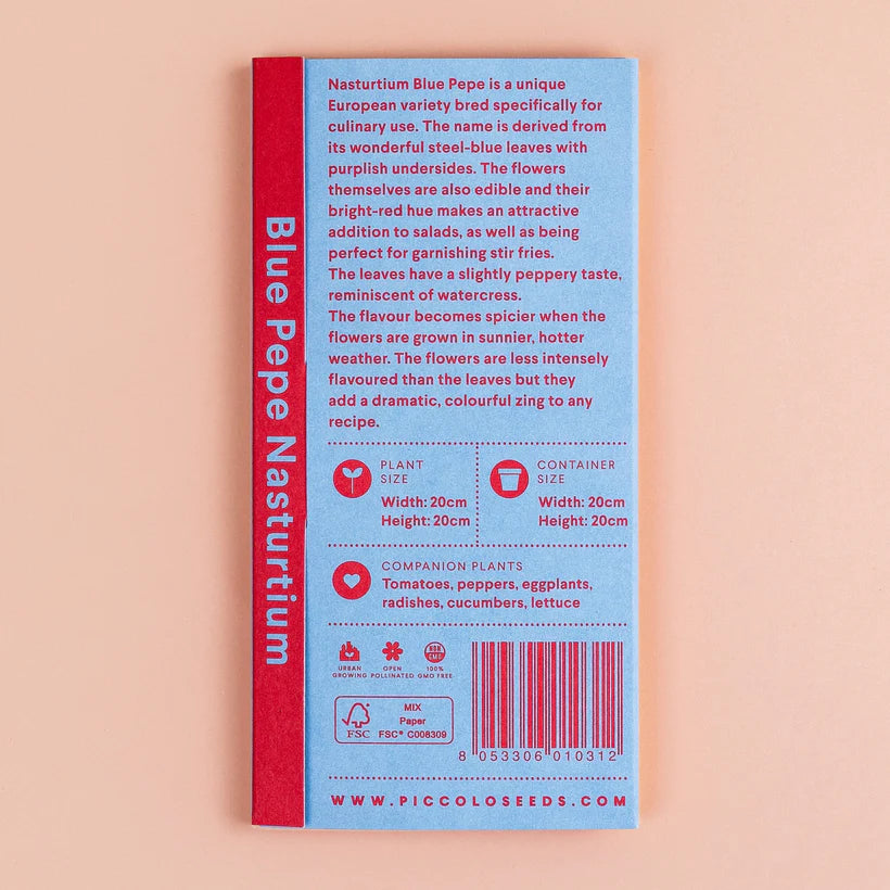 Piccolo Seeds - Nasturtium Blue Pepe