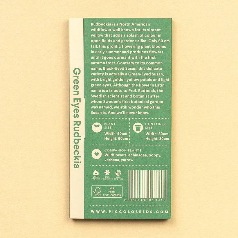 Piccolo Seeds - Rudbeckia Green Eyes
