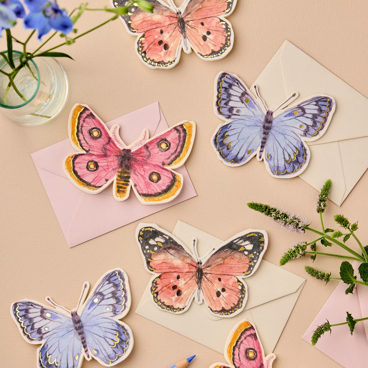 Orange Butterfly Mini Card