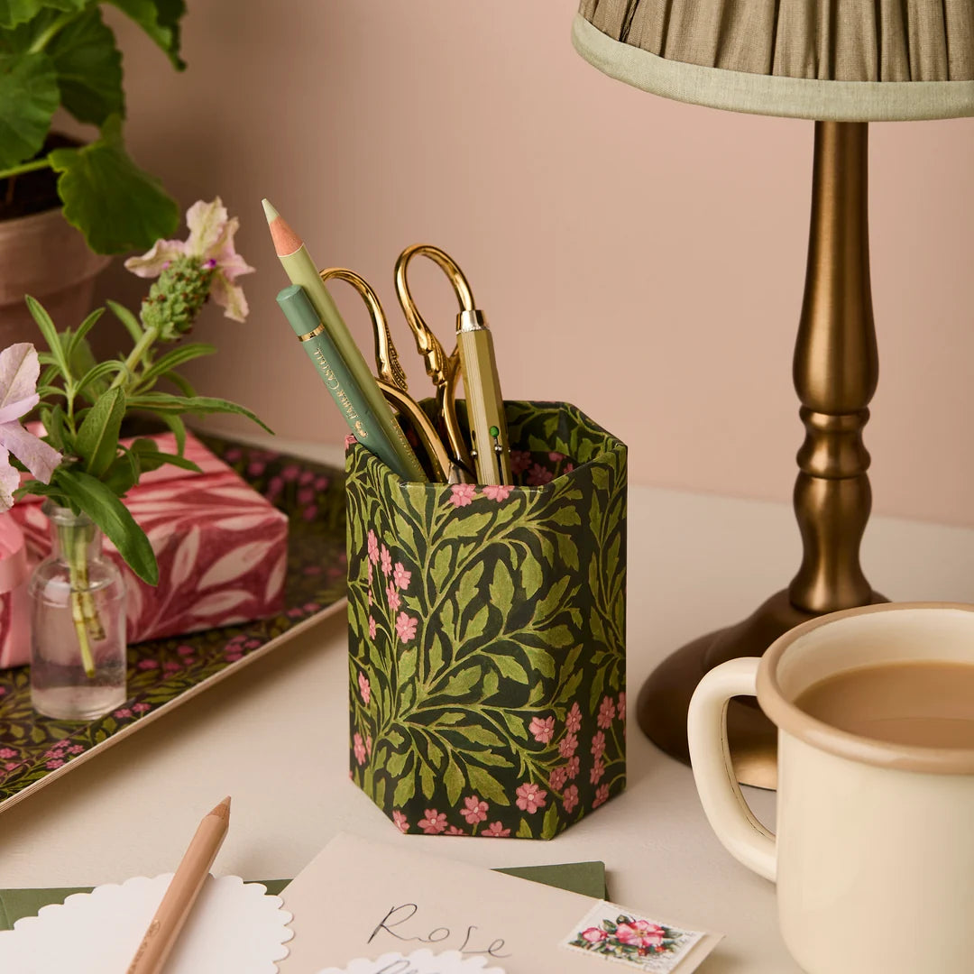 Green Flora Pen Pot by Wanderlust Paper Co