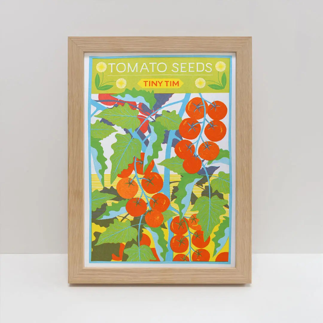 Tomatoes Tiny Tim Seed Packet Art Print