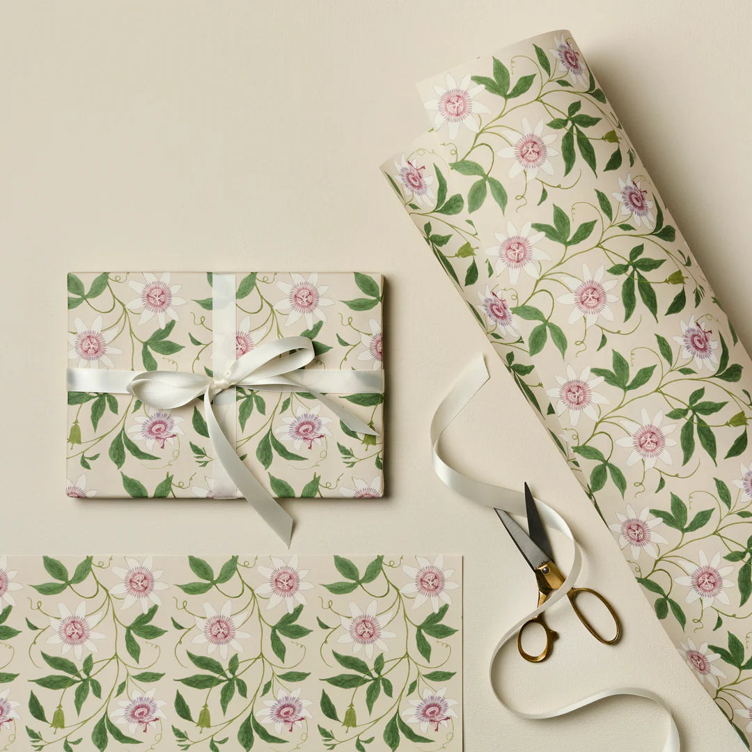 Passion Flower Vine Gift Wrap Wrapping Paper Sheets