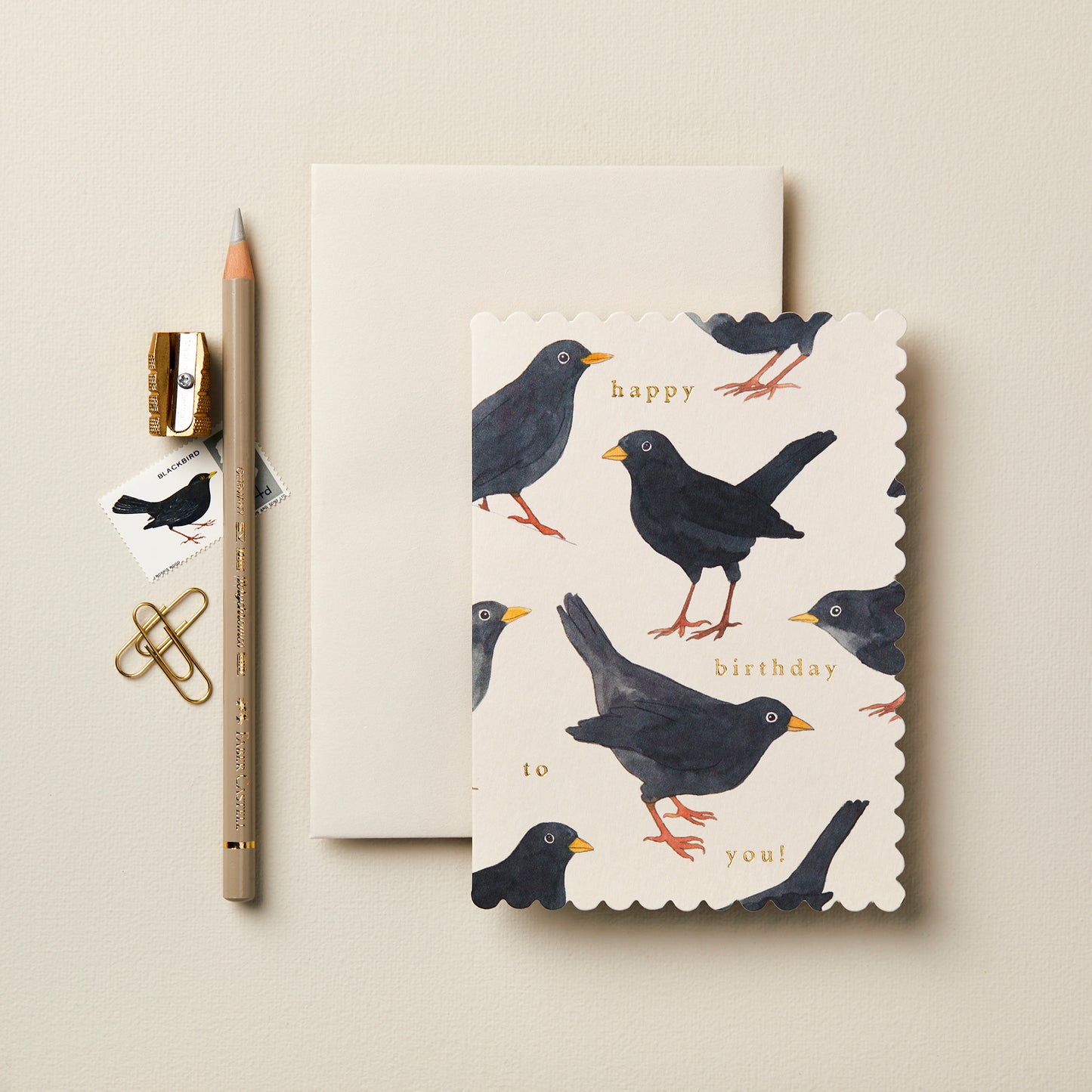 Blackbirds Birthday card