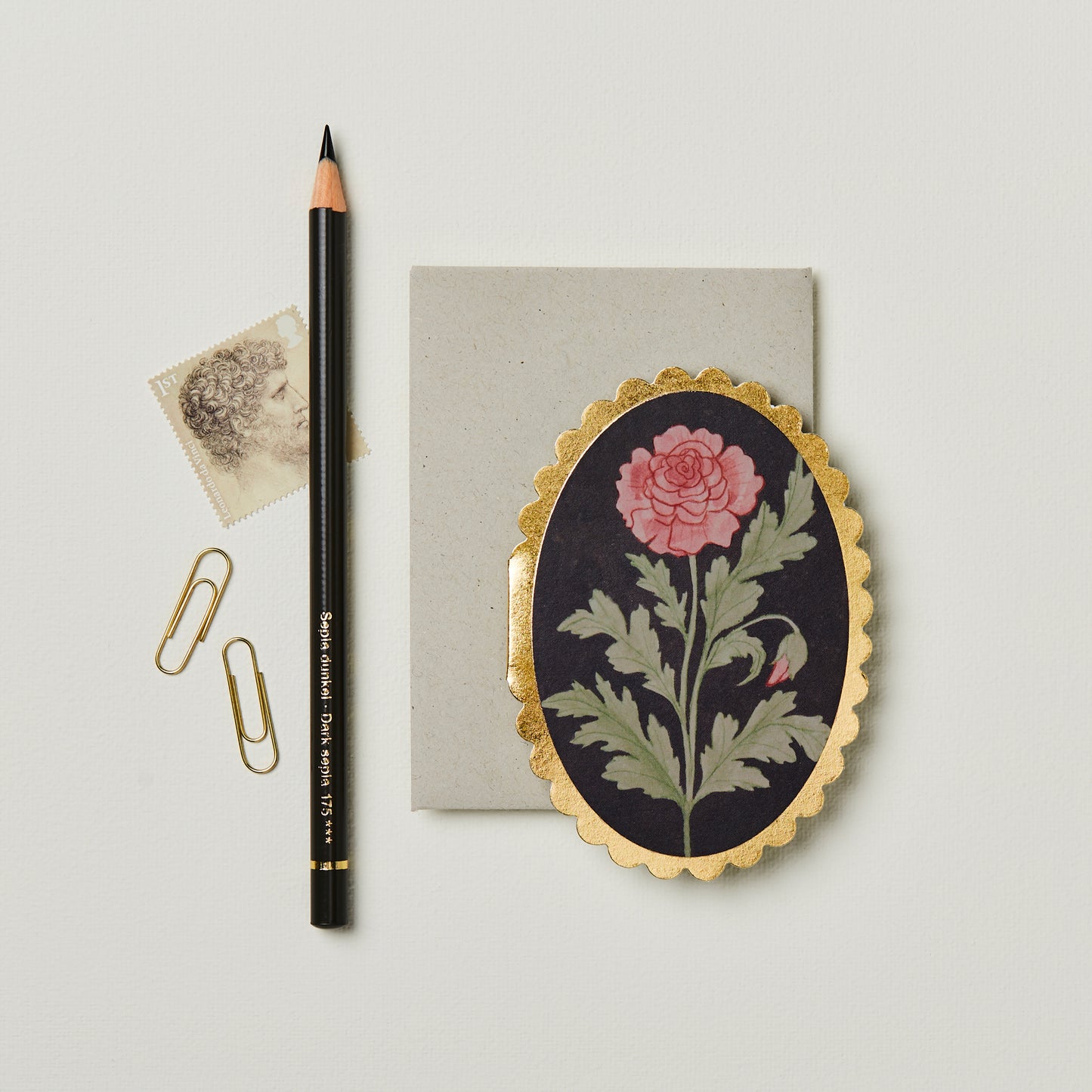 Rose Botanical Mini Card
