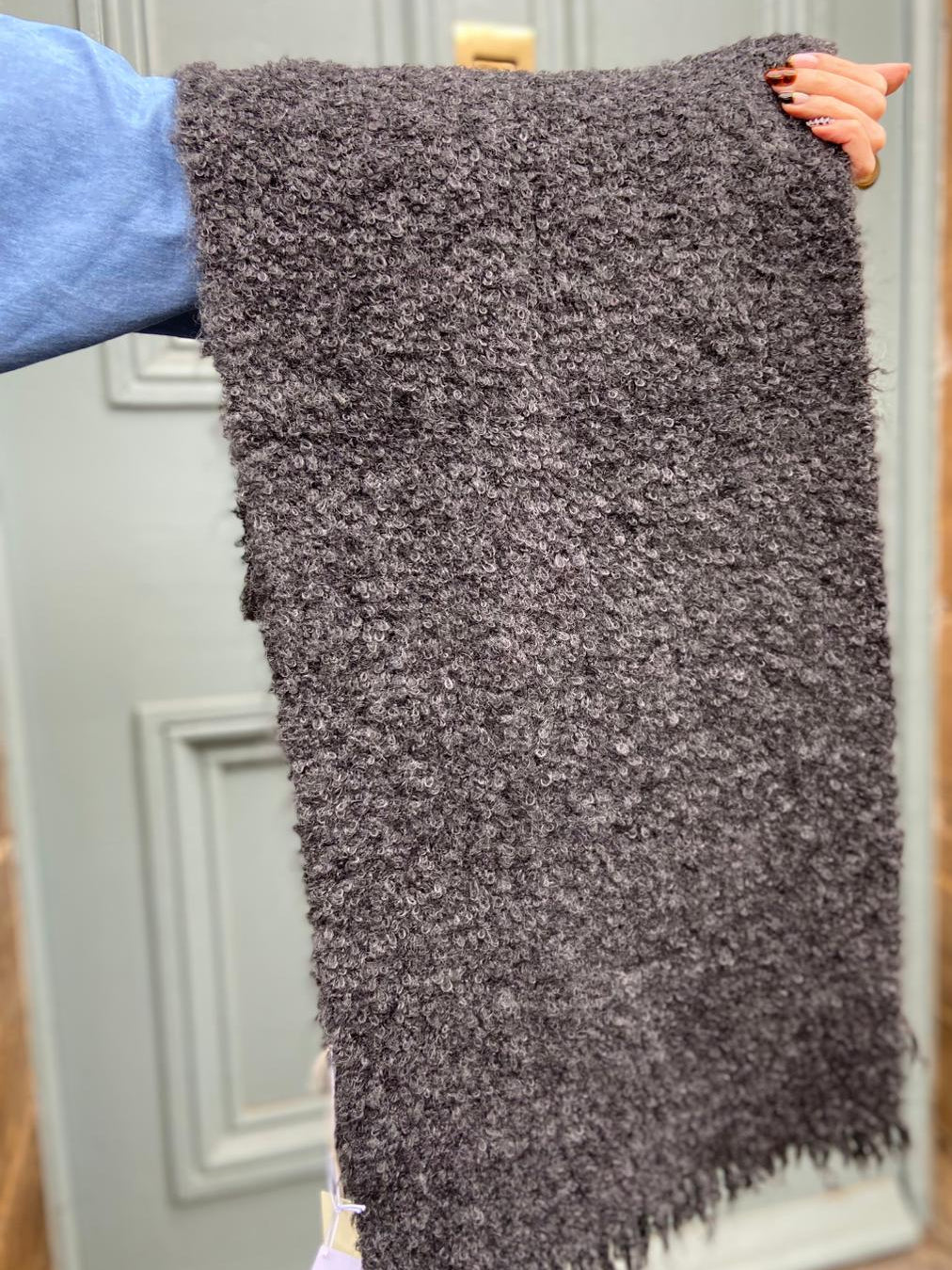 Teddy Super Soft Cosy Scarf, Charcoal