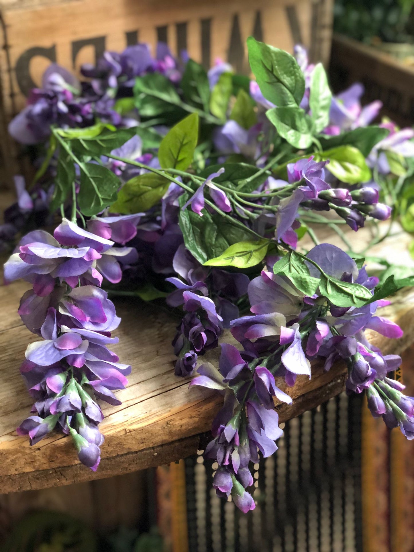 Silk Wisteria Flower Garland
