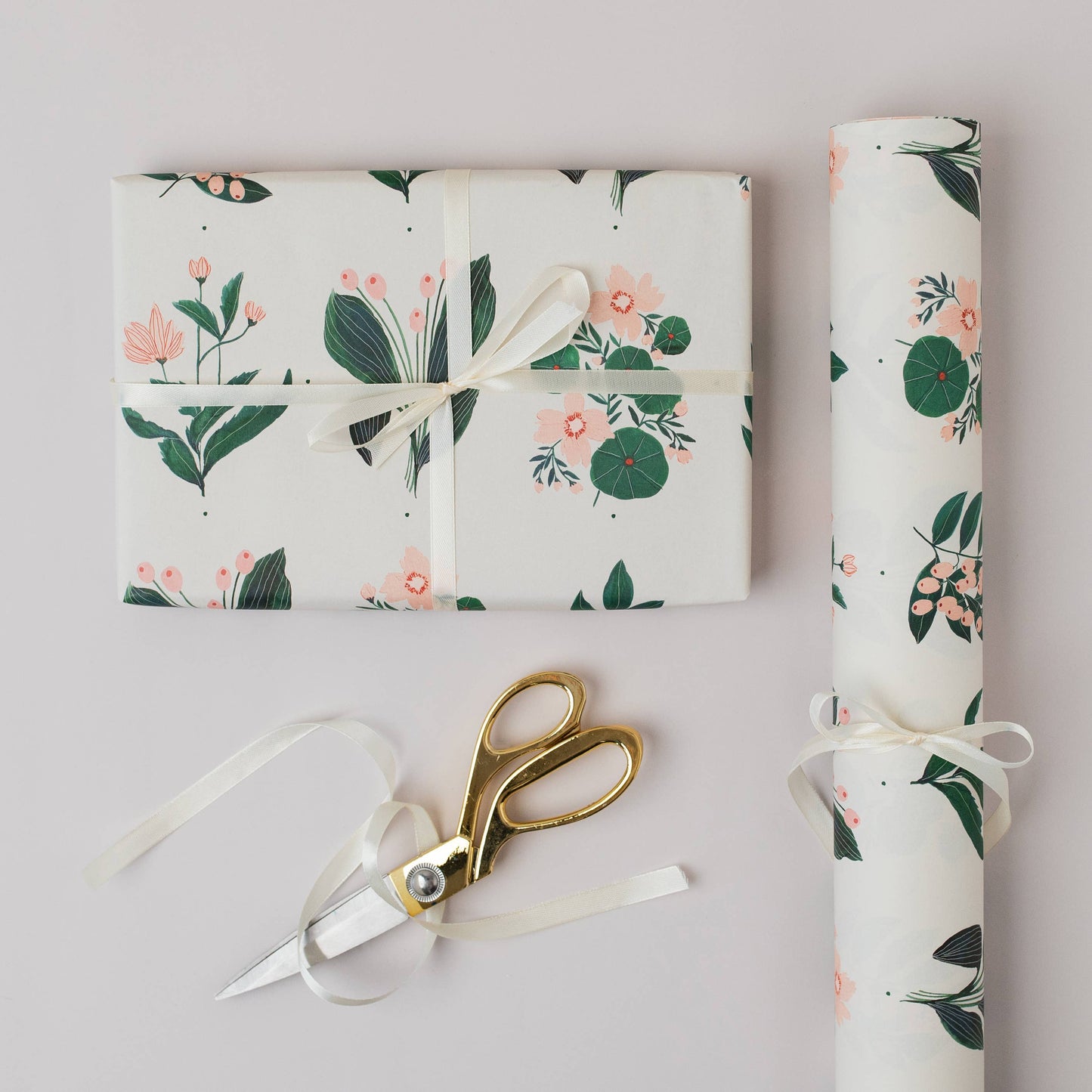 Floral Blush Botanical Luxury Gift Wrap Papers
