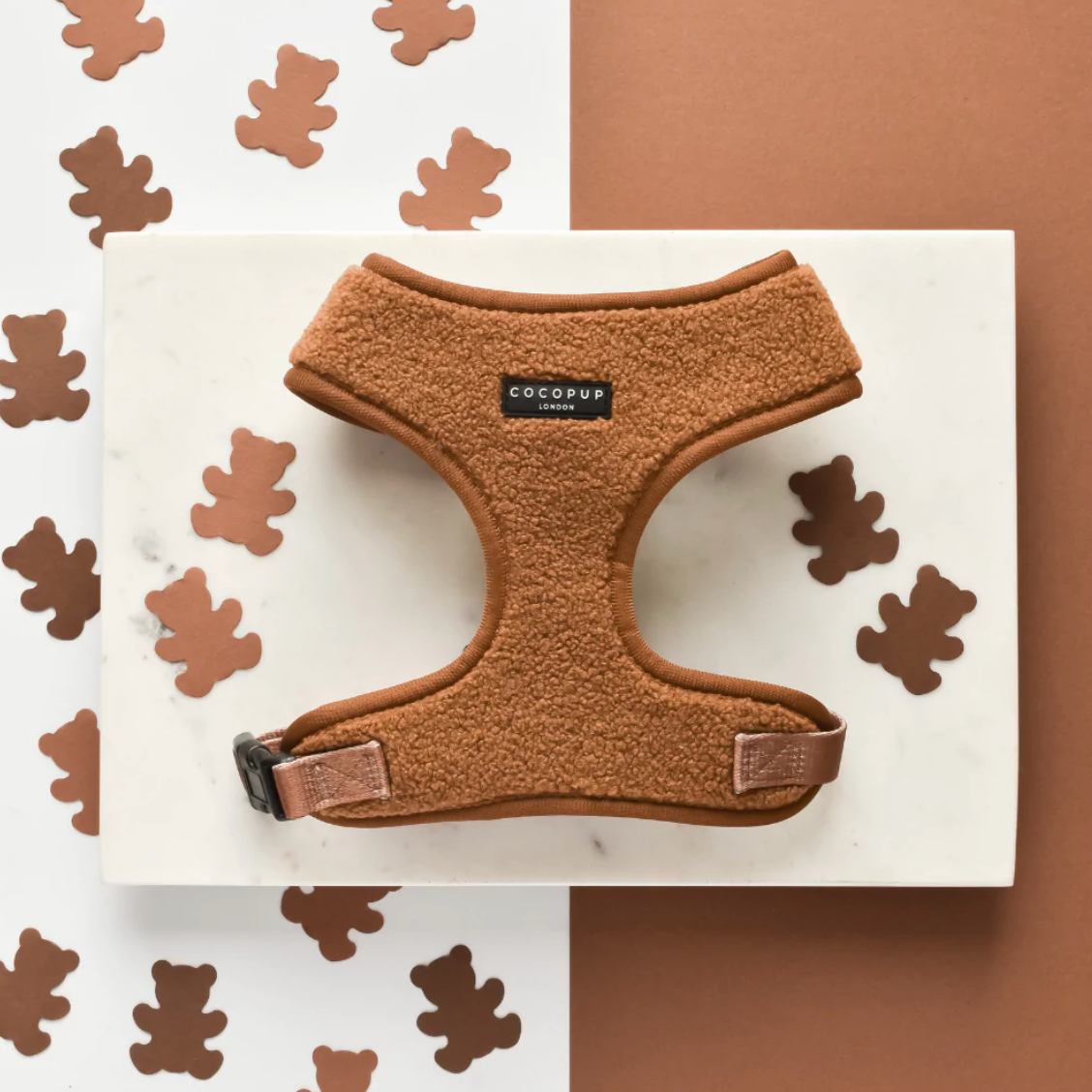 Teddy Adjustable Neck Harness - Caramel