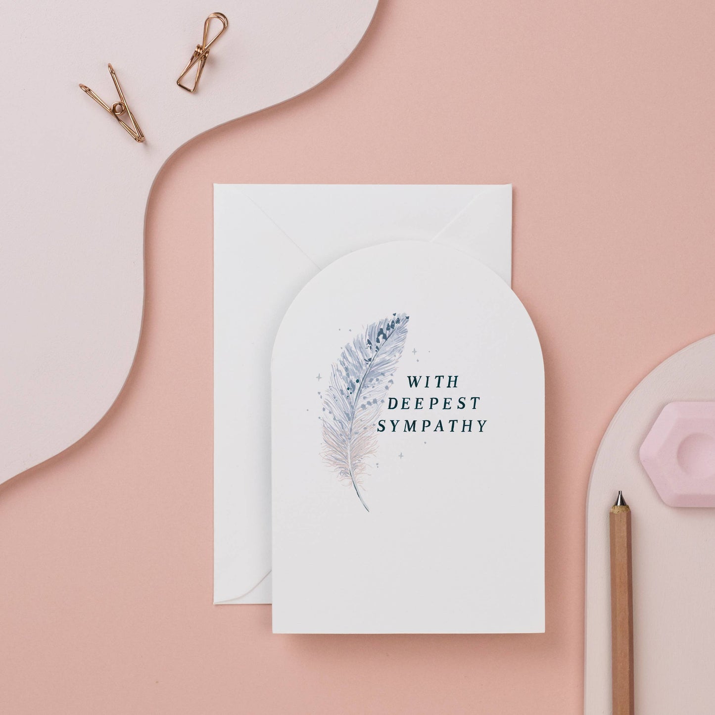 Feather Sympathy Condolences Cards