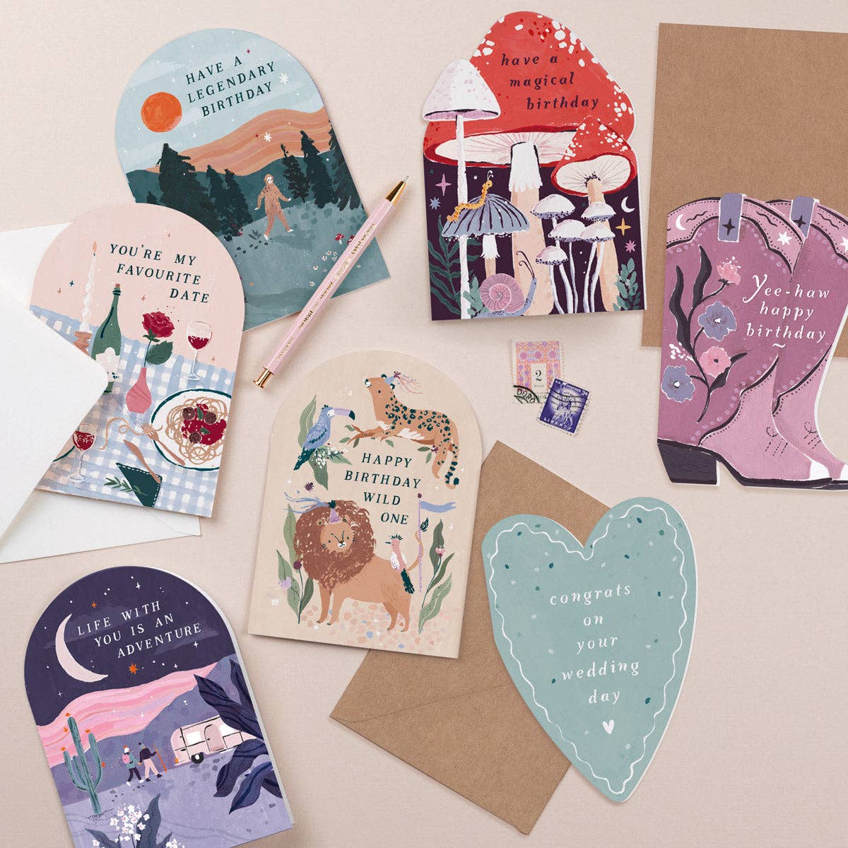 Heart Congrats Wedding Card | Wedding Greeting Cards