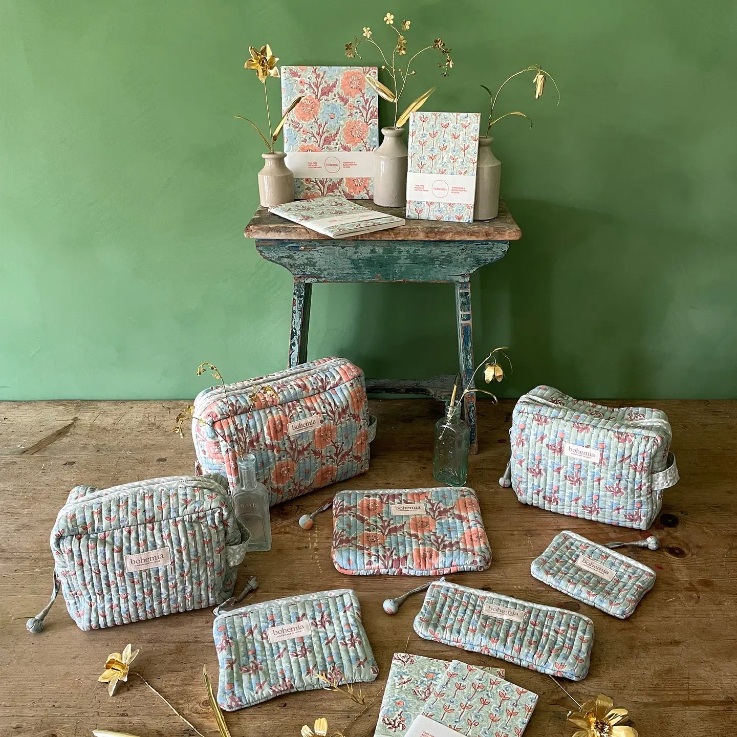 Medium Posie Washbag, Duck Egg