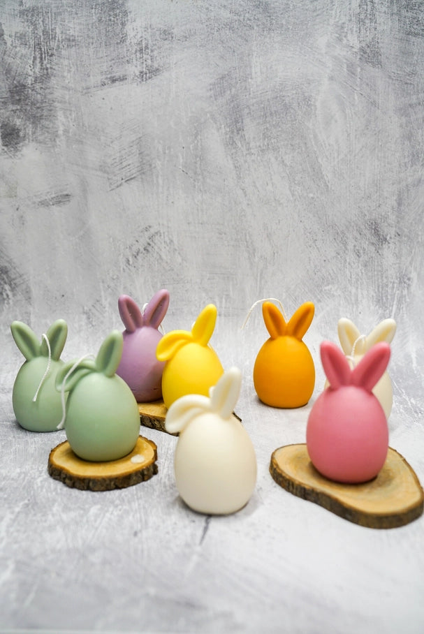 Handmade Soy Wax Bunny Ears Candle