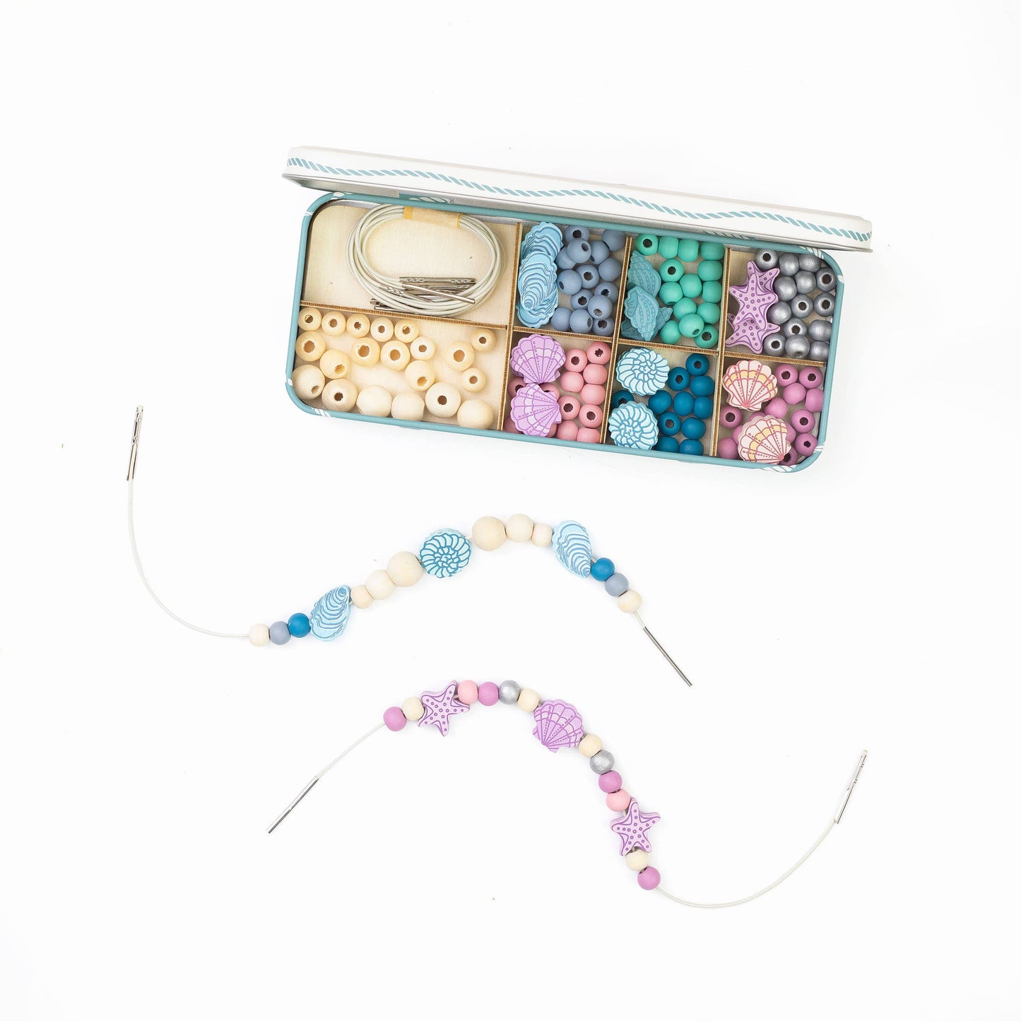 Seashell Bracelet Wooden Bead Jewellery Making Friendship Bracelet Kit Childrens