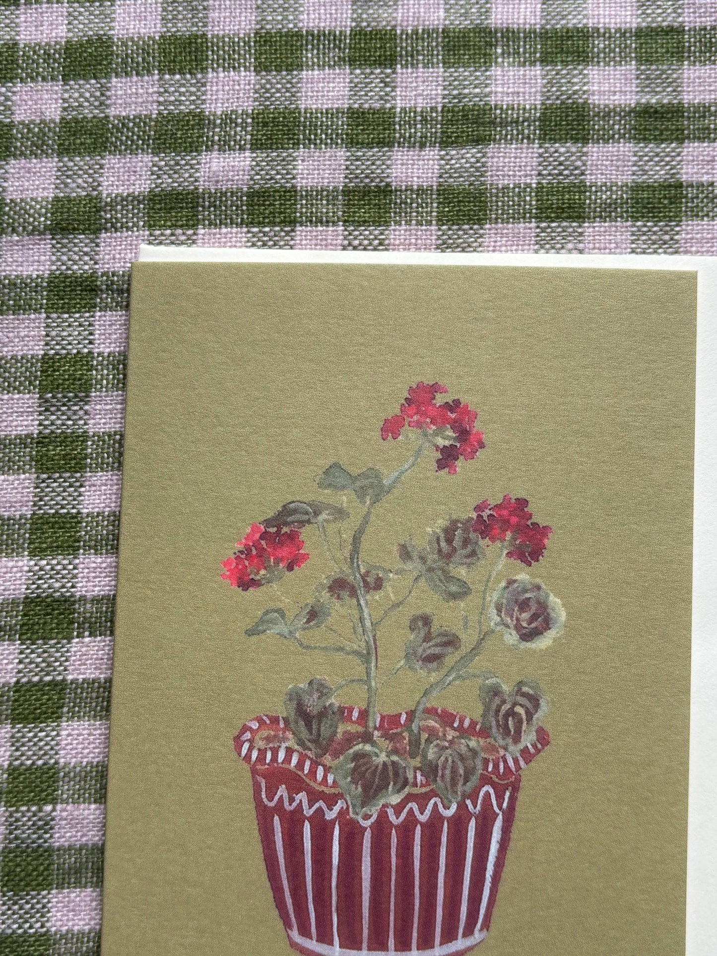 Red Geraniums Mini Art Card