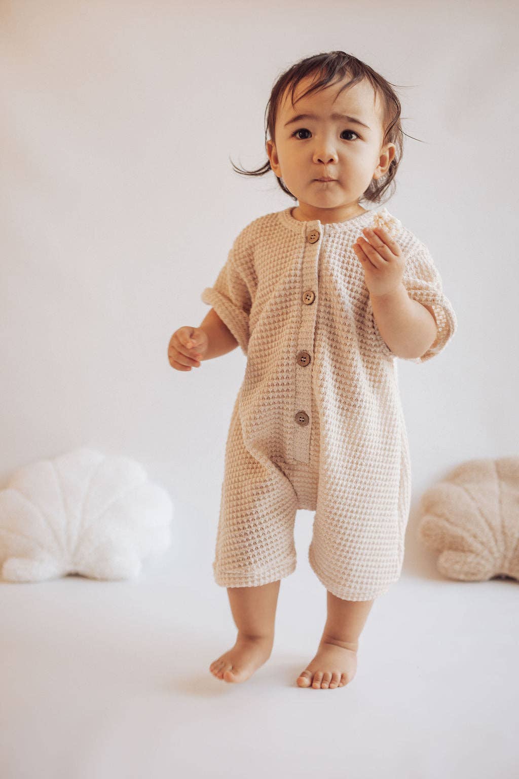 Waffle Knit Loose Fit Romper Newborn - 3Years