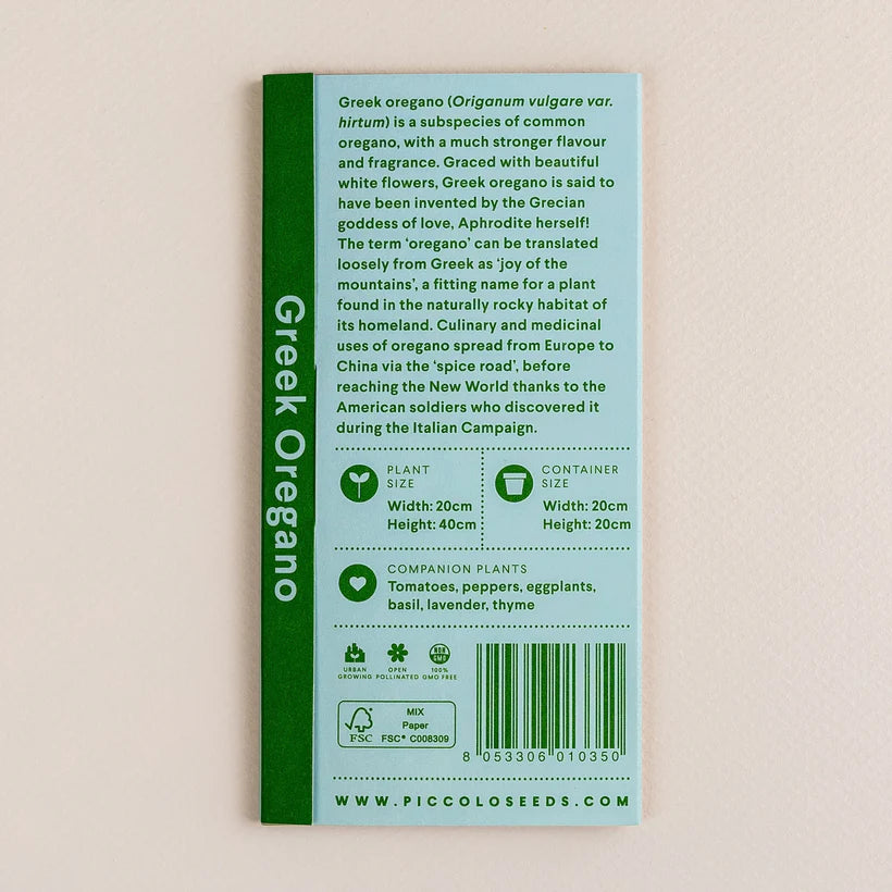 Piccolo Seeds - Greek Oregano