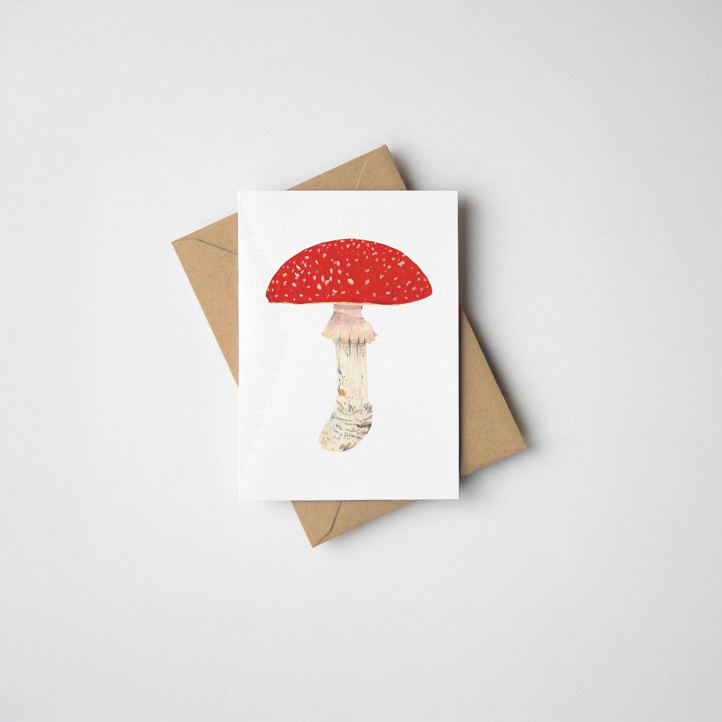 Mini Fly Agaric Toadstool Mushroom Greeting Card