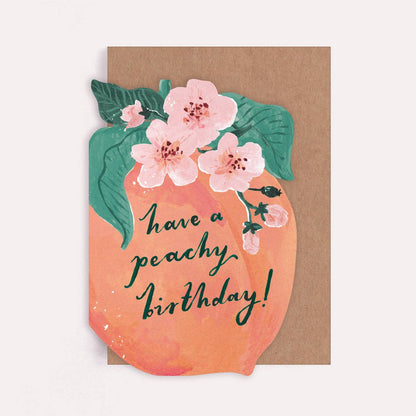 Peachy Birthday Card | Cute Fruity Birthday Cards