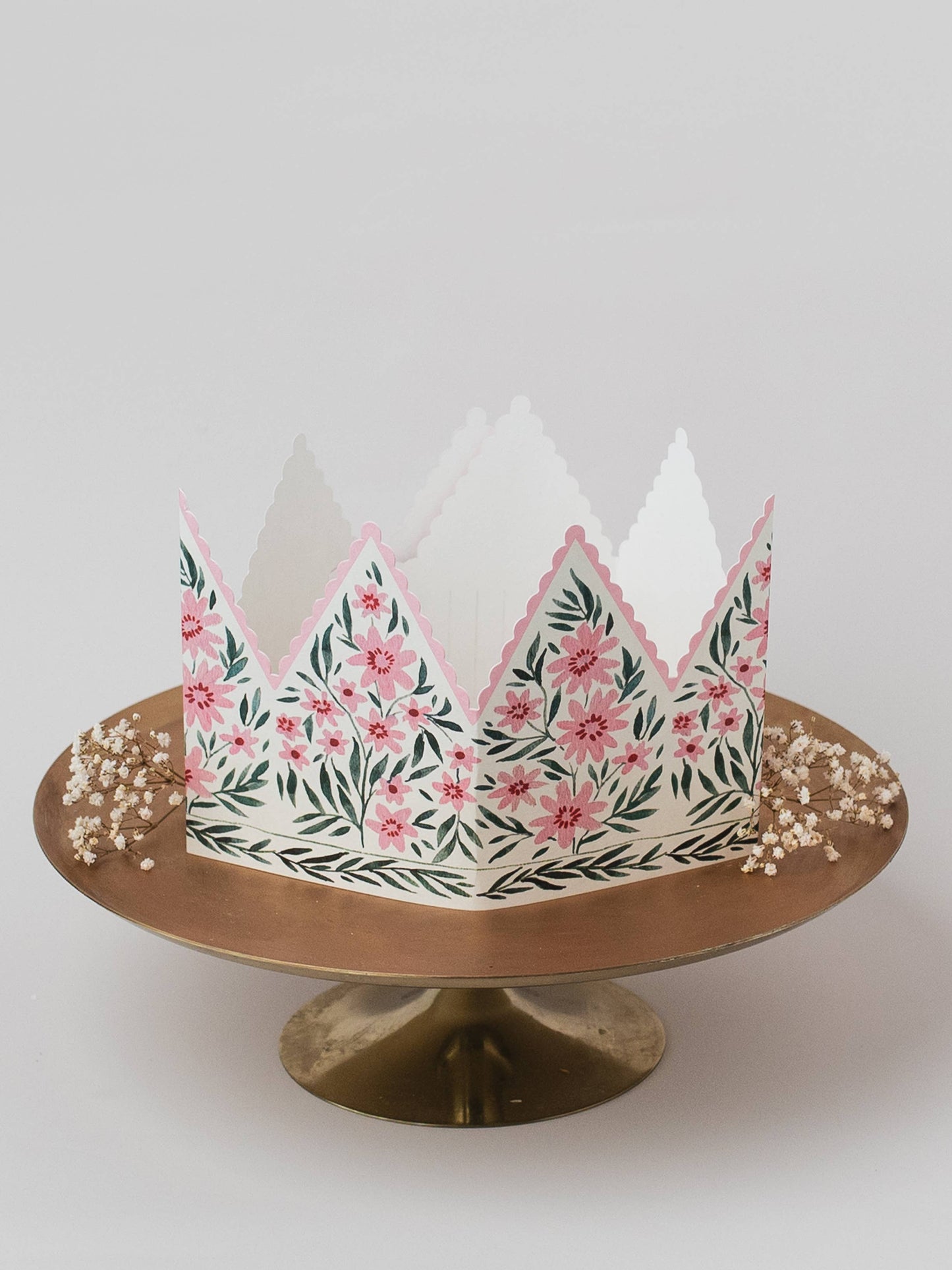 Botanical Party Hat Crown Birtday Card Floral