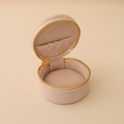 Mini Travel Jewellery Case - Cream Shell