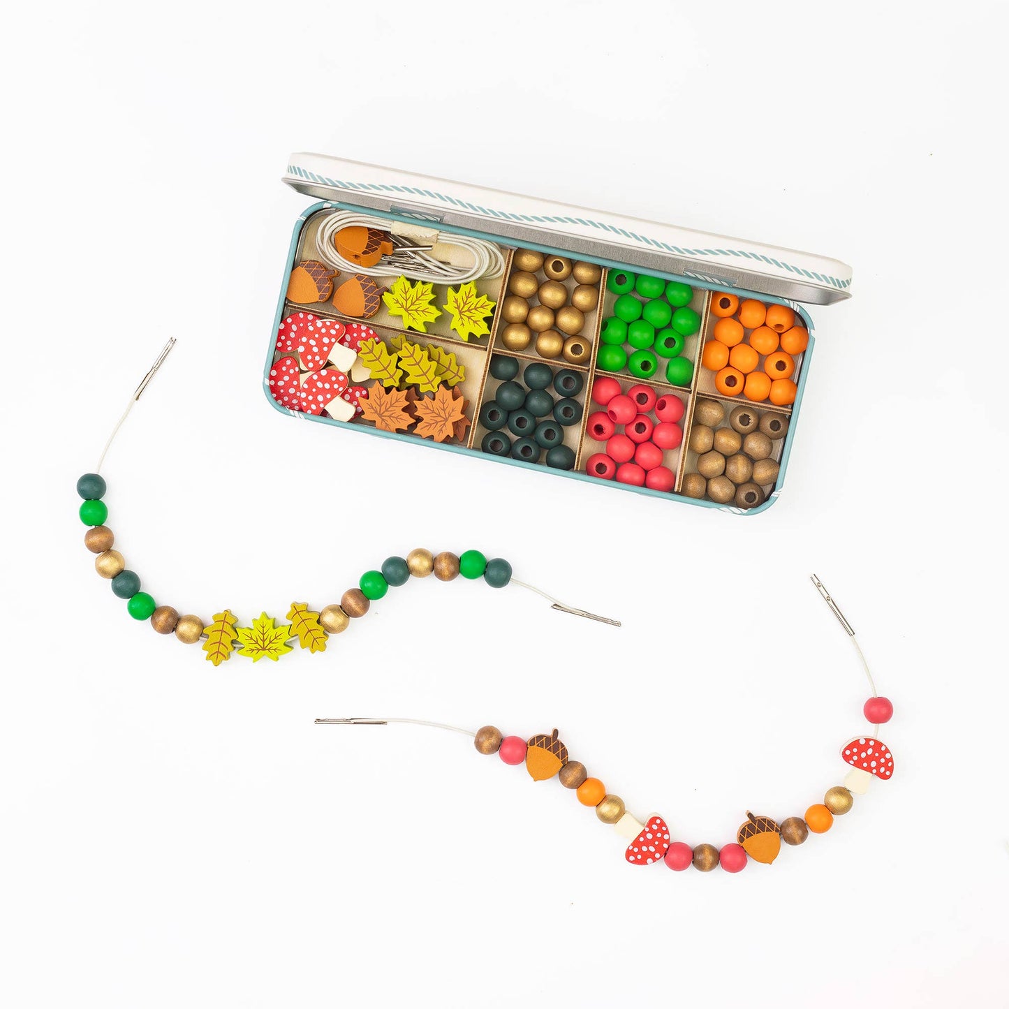 Forest Bracelet Wooden Bead Jewellery Making Friendship Bracelet Kit Childrens